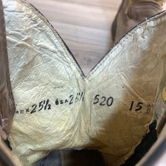 Old Corral Men US 7 Mexico 25 1/2 Brown Week Square Leather Boots Western Cowboy - Picture 13 of 15